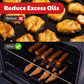 Cooks Innovations Non-Stick Oven Crisper & Grill Basket - Dishwasher Safe Air Fry Basket Black - (Oven Basket: 13.25″ X 11.5″ X 1.25″)