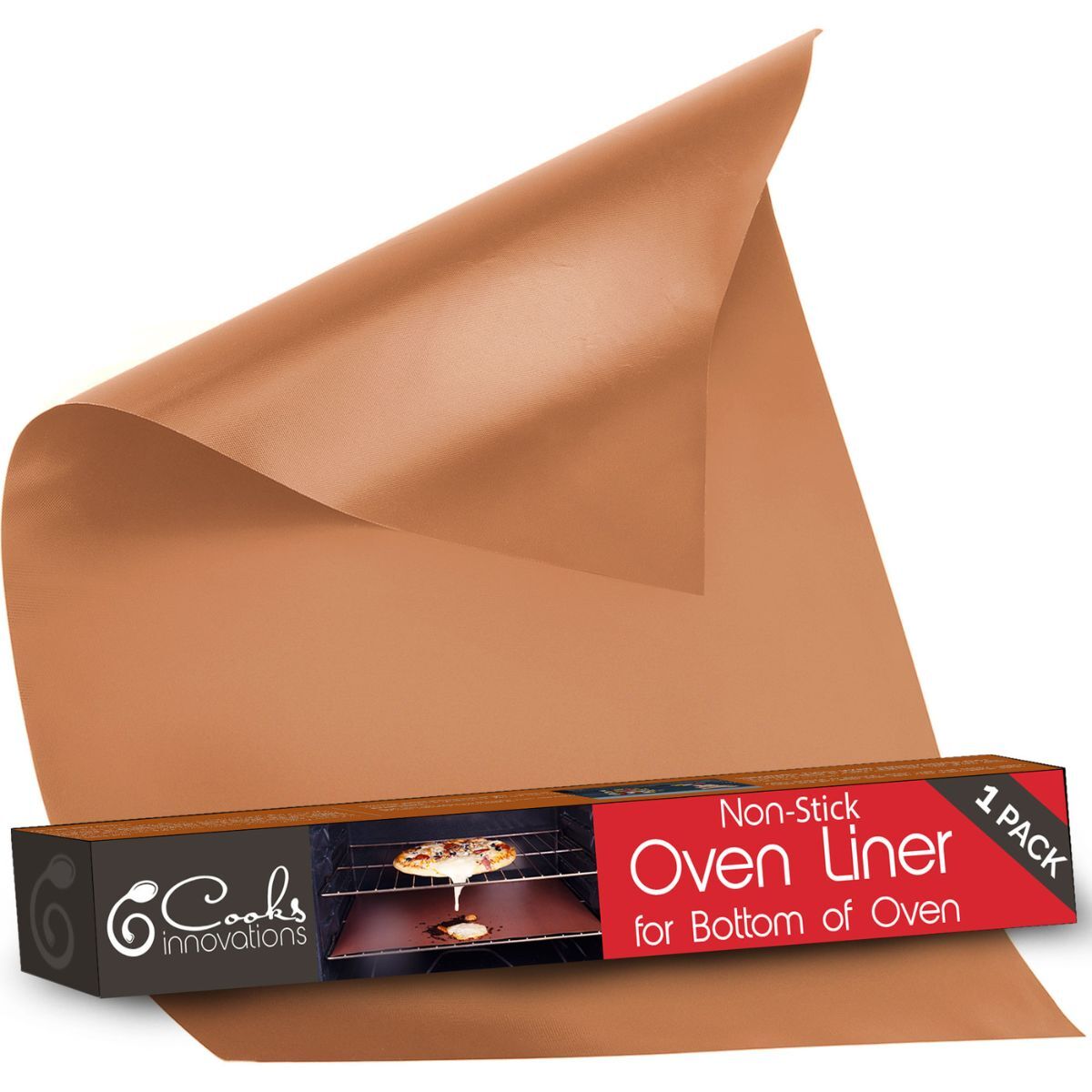 Cooks Innovations Non-Stick Copper Oven Heavy Duty Liner - Bpa & PFOA Free Heat Resistant Baking Mat  - (Size: 16.5" X 23")