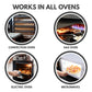 Cooks Innovations Non-Stick Oven Protector Liner - Professional Grade - Heavy Duty Gray - BPA & PFOA Free Heat Resistant Baking Mat